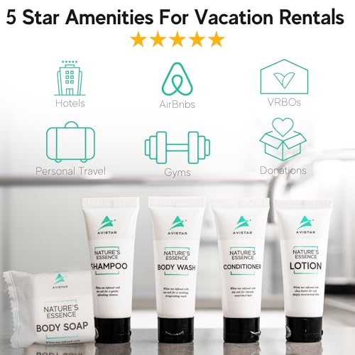 90-Piece Hotel Toiletries Set for Guest Satisfaction - Shampoo, Conditioner, Soap & Lotion
