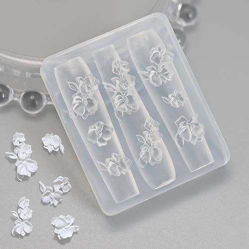 3D Flower Silicone Nail Molds for DIY Nail Art Charms