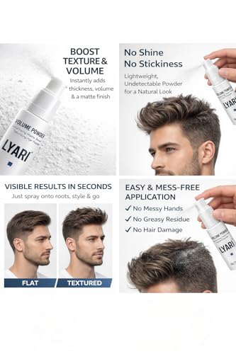 Lyari Hair Texturizing & Volumizing Powder - Lightweight Hold for All Hair Types, 18g