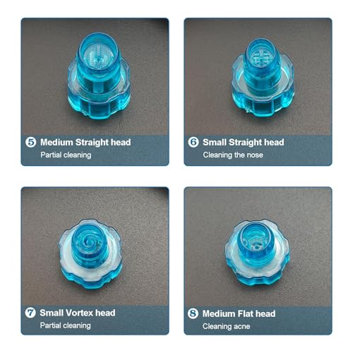 Elitzia Plastic Microderma Heads Facial Aqua Peel Tips Water Peeling Caps Facial Care Skin Cleaning Tool Beauty Machine Replacement Spare Parts 8pcs Per Set £¨Capri Blue£©