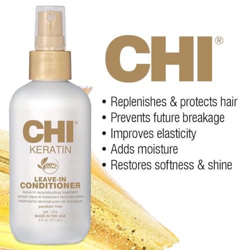 CHI Keratin Leave-in Conditioner, White, 12 Oz, Pack of 2