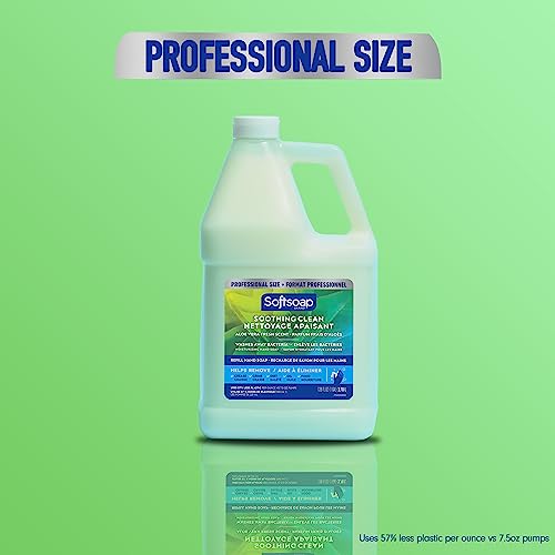 Softsoap Liquid Hand Soap Refill, Soothing Clean, Aloe Vera Fresh Scent - 1 gallon (Pack of 2)