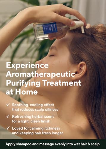 AROMATICA Tea Tree Purifying Tonic - 3.38 oz | Oily Scalp & Hair Care, Anti-Oil, Refreshing Spray (Variation 02)