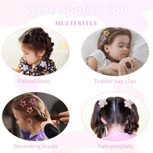 889-Piece Cute Girls' Hair Ties Set - Colorful Elastic Bands & Flower Accessories