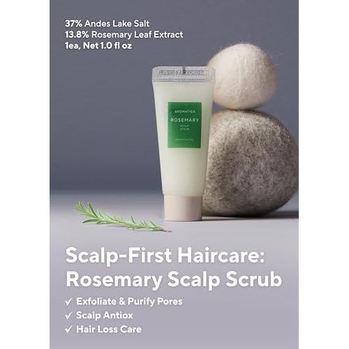 AROMATICA Rosemary Hair Care Gift Set - Shampoo for Hair Growth & Heat Protection, Leave-in Treatment & Scalp Treatment - Hair Care Kit for Women, Sulfate/Paraben Free For Men And Women