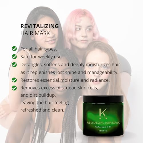 Keralove Tea Tree Hair Mask - Deep Conditioner Treatment 16oz