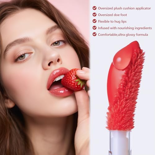 Dmsky 24 Pack Lip Gloss Set, 6 Colors Shiny Soft Lip Gloss Bulk, Lip Oil for Dry Cracked Lips Moisturizing Nourishing,Lip Stain With Rich Varied Colors For Girls and Women Makeup