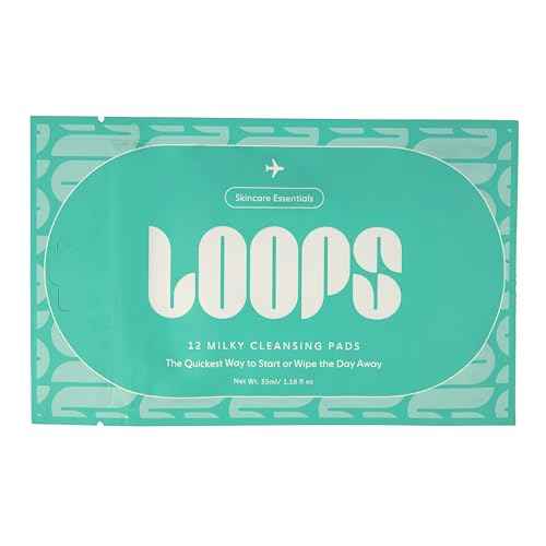 LOOPS Milky Cleanser Korean Skincare - Deep Cleansing and Hydrating Skin Care - Pre-soaked Bamboo Facial Cleansing Pads - Facial Wash with Milky Oil Complex - Oil Cleanser for Face - Gifts for Women