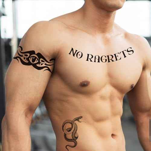 4 Sheets No Ragrets Temporary Tattoos Barbed Wire Temporary Tattoos Halloween Costume Tattoo