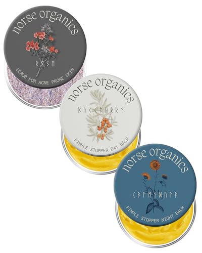 Norse Organics Fight Acne Kit - Complete 3-Step System with Arctic Botanicals