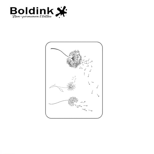 Temporary Tattoos,Semi Permanent Tattoos,15 Days Long Lasting Tattoo Stickers,Waterproof and Anti-reflective,Unique Design(Dandelion)