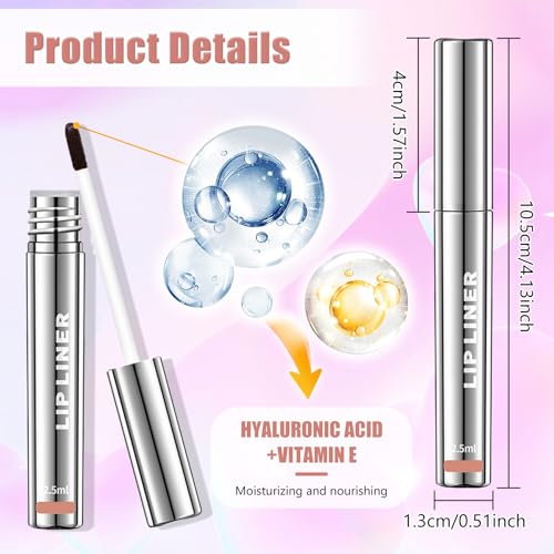 Velvet lip liner Lipliner Long-lasting Waterproof Fadeless Lip Gloss Lipliner Pencil Waterproof Peel-off Lip Liner for Sensitive Skin