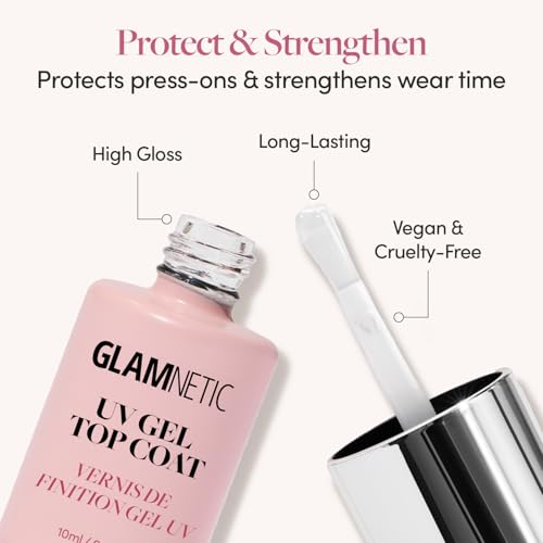 Glamnetic UV Gel Clear Top Coat - No-Wipe, High-Gloss Finish