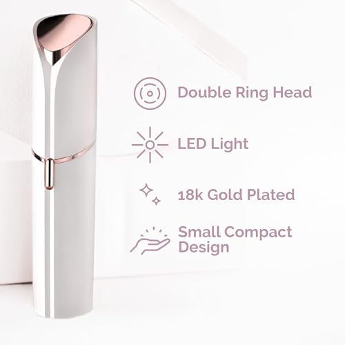 Facial Hair Remover for Women White Color with 8-pc Replacement Heads