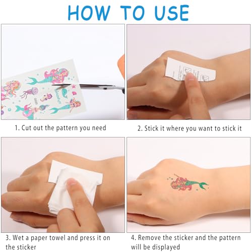 Kids Temporary Tattoos Set - 600+ Waterproof Cartoon Designs for Boys & Girls