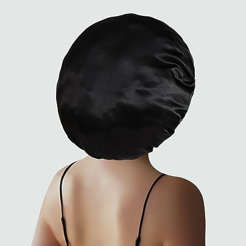 Extra Large Satin Sleep Bonnet for Women & Men, 17 inch