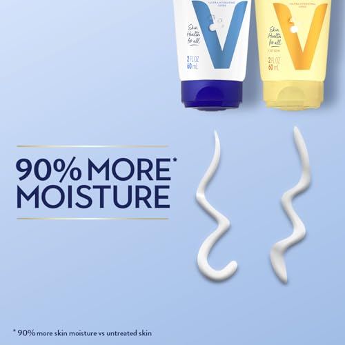Vaseline Intensive Care Lotion Bundle ? Advanced Repair Unscented Formula and Nourishing Moisture Hand and Body for Extremely Dry Skin, 2 OZ Ea (2 Piece Set)