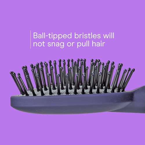 Mini Detangling Hair Brush Blue - Gentle, Travel-Friendly, Conair Totally Smooth