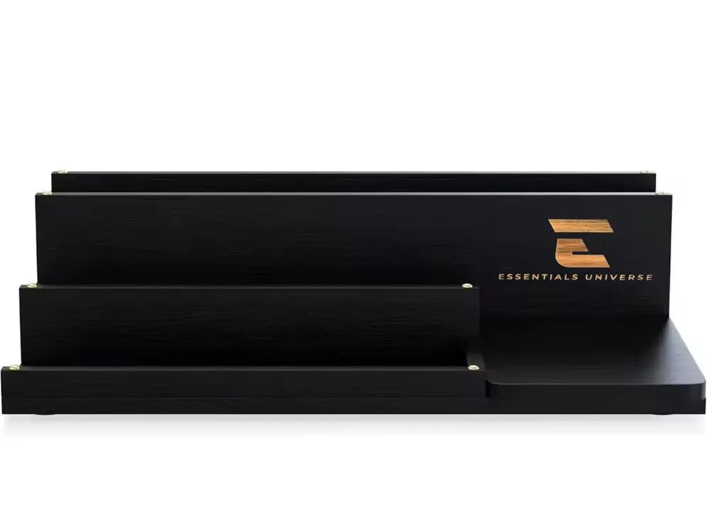 Cologne Organizer for Men - 3-Tier Solid Wood Cologne Stand with Hidden Compartments, Multi-Purpose Perfume Organizer and Display Shelf for Organizing Accessories, Ideal Gift for Men