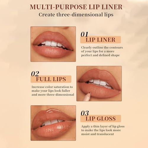 12-Piece Matte Lip Liner Set, Waterproof & Long-Lasting