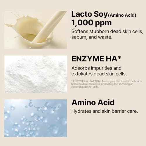 SOME BY MI Lacto Soy Enzyme Deep Cleanser ? 3.4oz, 100ml ? Korean Vegan Face Wash with Papain & Soy Enzymes for Pore & Dead Skin Care ? With Hyaluronic Acid for Soothing & Hydration ? Korean Skin Care