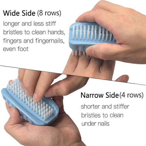 Two-Sided Nail Brush for Cleaning Fingernails - 2 Pack