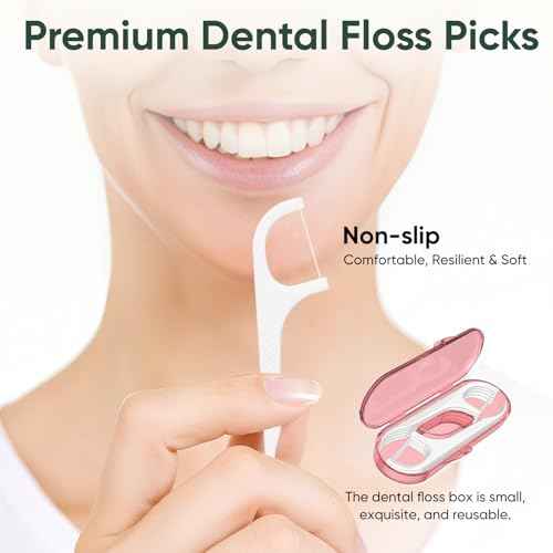 300 Dental Floss Picks, 30 Packs Dental Flossers with Floss Pick Case, Stocking Stuffers Adults, Bulk Stocking Stuffers for Adults, Party Favors Adult