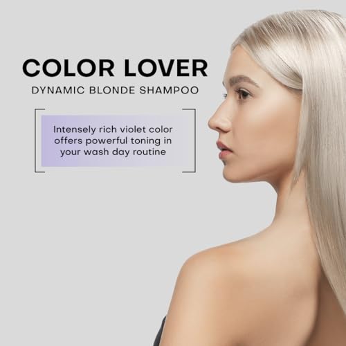 Framesi Color Lover Dynamic Blonde Purple Shampoo, Sulfate Free Shampoo, Color Treated Hair