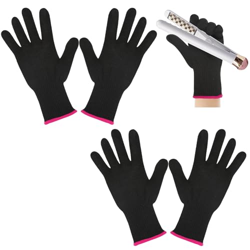 Heat Resistant Gloves for Hair Styling - 2 Pair Pack