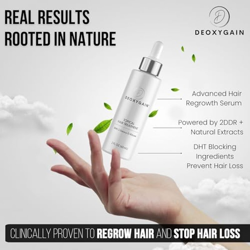 Deoxygain Hair Growth Serum - DHT Blocker with 2DDR & Saw Palmetto