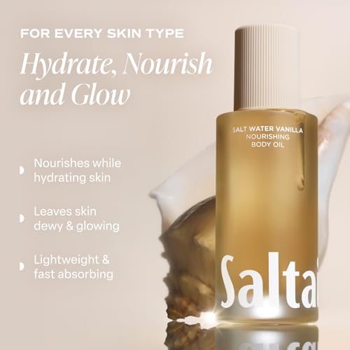 Saltair Body Oil and 2-Pack Body Wash Set ? Moisturizing Cleanser and After-Shower Skincare Duo ? Salt Water Vanilla Scent