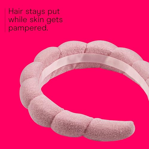 Conair Spa Makeup Headband, Pink Microfiber Hair-Hold Band