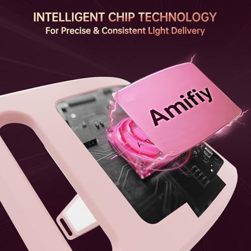 Red Light Therapy for Eyes, 4-in-1 3 Minutes Treatment Under Eye Red Light Mask, Targets Fine Lines, Eye Bags, Wrinkles & Dark Circles, Rejuvenating Eye Massager for Men Women (Pink)