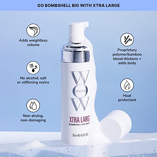 COLOR WOW Long-Lasting Blowout Bundle- Blowouts that last for days| Go big with XTRA LARGE Volumizer and go frizz-free with DREAM COAT anti-frizz spray| heat protection