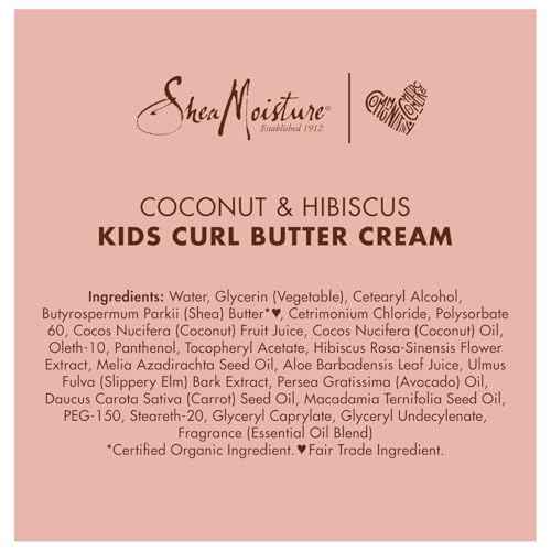 Shea Moisture Kids Curly Hair Care Set ? Coconut & Hibiscus Curling Butter Cream + Extra-Moisturizing Detangler Spray for Kids with Wavy, Thick & Frizzy Hair (2 Piece Set)