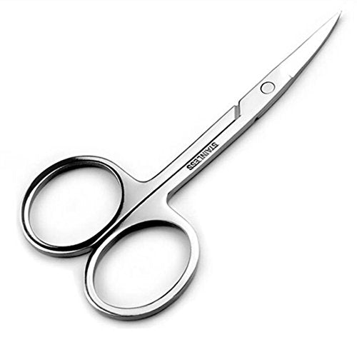 All Purpose Curved Eyebrow Scissors - Mini Grooming, Nail, Lash & Facial Trimming