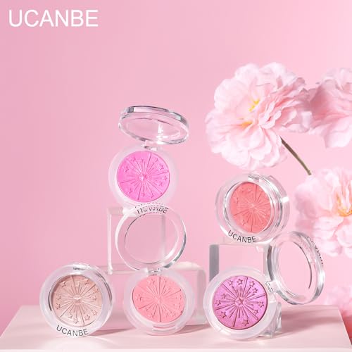 UCANBE Baked Blush Palette - Peach Glow, Long-Lasting Silky Powder