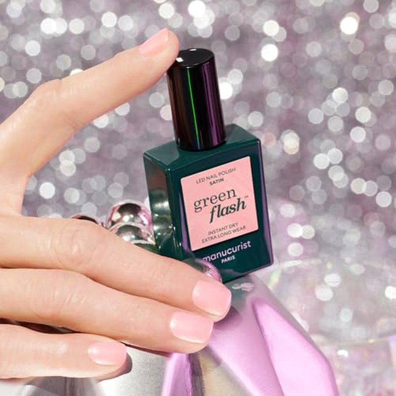 Manucurist Green Flash Satin Gel Polish - Pearly Pale Pink