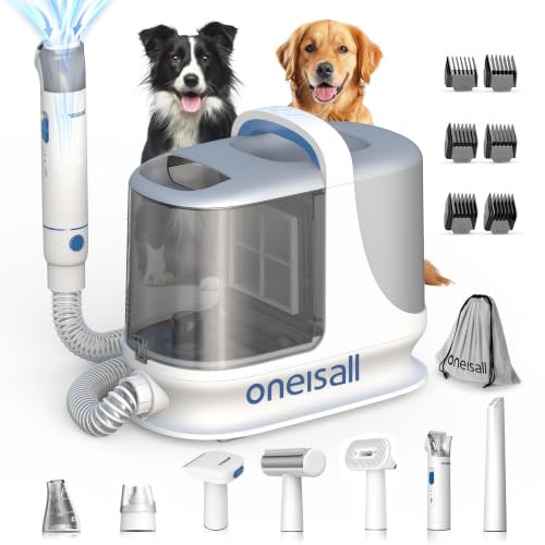 Dog Grooming Vacuum Kit with Pet Clippers, Brushes & Nail Tools