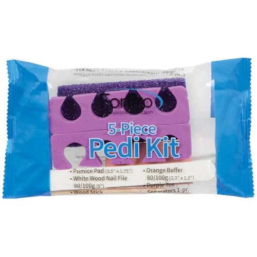 Disposable 5-Piece Pedicure Kit - 100 Individually Packed Sets