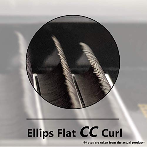COCO Honey Lash Eyelash Extensions, Ellips Flat CC Curl [0.15mm], Faux Mink Individual Lash Extensions (Length: 11mm)