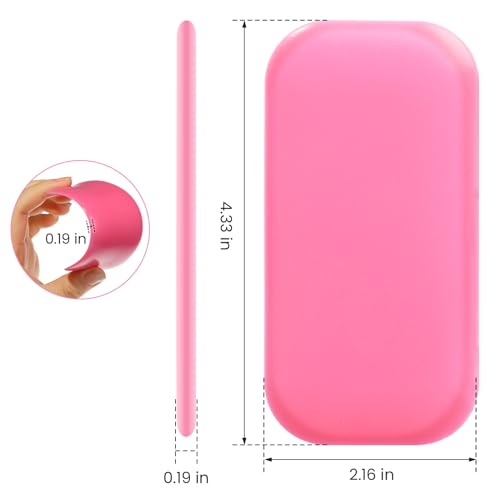 RONRONS Lash Pads for Eyelash Extensions, Sticky Pad for Lashes, Silicone Lash Pad Pink Eye Pads Lash Extensions Gel Pads False Eye Lashes Holder Tray for Eyelashes Reusable 10 Pack