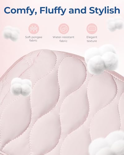 BAGSMART Makeup Bag - Travel Cosmetic Organizer, Pink