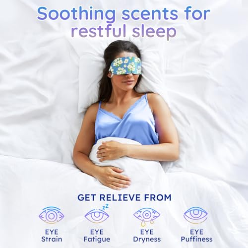 16 Pack Steam Eye Mask Variety Set Lavender Chamomile Jasmine and Unscented, Heated Eye Masks for Dry Eyes Puffiness and Relaxation, Self Heating Warm Compress for Sleep and Travel