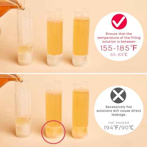 JuLand 50 Packs Empty Lip Balm Tubes 5.5ml - Refillable Round Lipstick Containers and BPA Free, Leak-Free Lip Balm Empty Containers for DIY, White