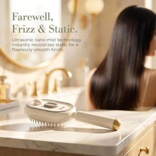 Finndeen Electric Spray Detangling Brush with Nano Mist