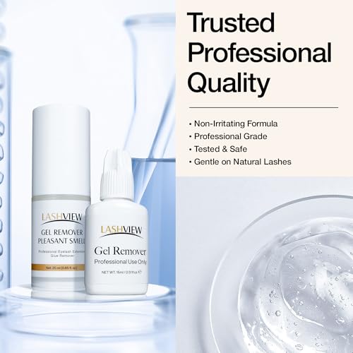LASHVIEW Sensitive Lash Remover for Lash Extensions - Clear Eyelash Extension Remover Gel 15ml