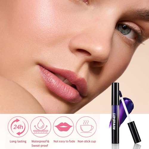 CAKAILA 3Pcs Peel Off Lip Stain Tints Waterproof Matte Lip Gloss for All-Day Wear