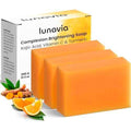 Kojic Acid Complexion Brightening Soap Bar with Vitamin C, Turmeric, Retinol, Collagen & Hyaluronic Acid ? Brightening Face & Body Soap ? Supports Brighter Skin, Even Skin Tone ? 3 Pack