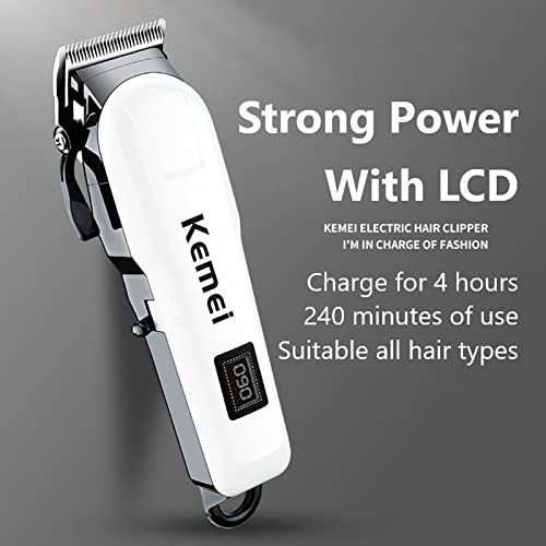KEMEI Professional Cordless Hair Clipper for Men